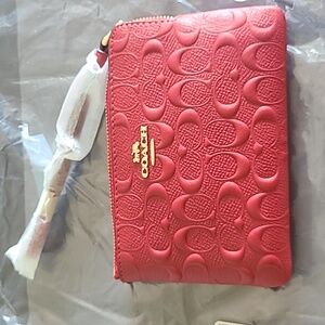 Coach wristlet red
